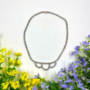 Crystal Rhinestone Vintage 14 Inch Choker Necklace